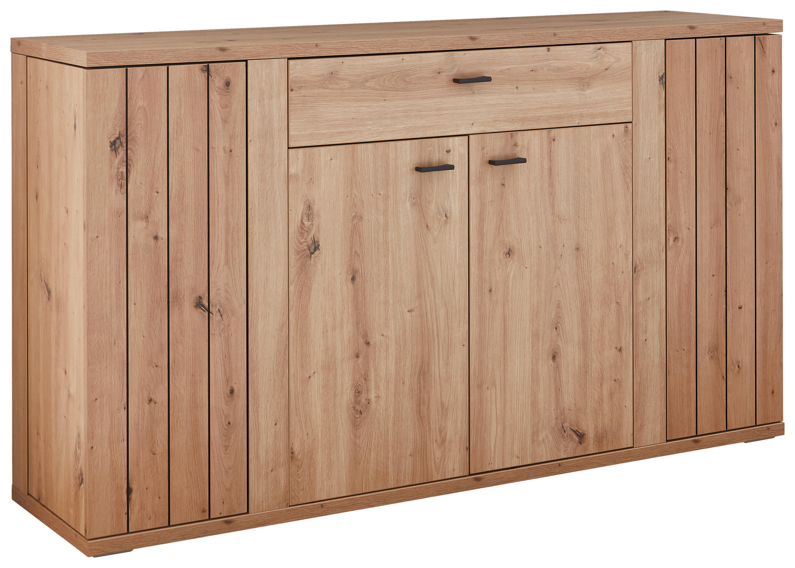 SIDEBOARD Eiche Artisan  160,1/90,7/40,2 cm  - Schwarz/Eiche Artisan, Konventionell, Holzwerkstoff/Kunststoff (160,1/90,7/40,2cm) - Cantus