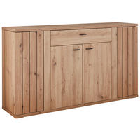 SIDEBOARD Eiche Artisan  160,1/90,7/40,2 cm  - Schwarz/Eiche Artisan, Konventionell, Holzwerkstoff/Kunststoff (160,1/90,7/40,2cm) - Cantus