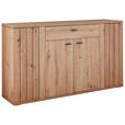 SIDEBOARD Eiche Artisan 160,1/90,7/40,2 cm - Schwarz/Eiche Artisan, KONVENTIONELL, Holzwerkstoff/Kunststoff (160,1/90,7/40,2cm) - Cantus