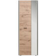 GARDEROBENSCHRANK 66/192/37 cm  - Eichefarben/Schwarz, Design, Holzwerkstoff/Kunststoff (66/192/37cm) - Hom`in