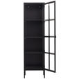 VITRINE in Schwarz  - Schwarz, Design, Glas/Metall (50/180/35cm) - Xora