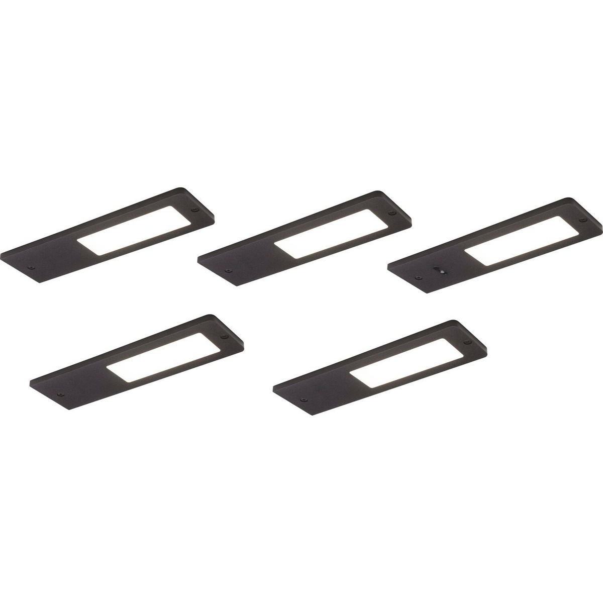 UNTERBAULEUCHTEN-SET - Schwarz, Basics, Kunststoff (17/5/0,5cm) - HKT