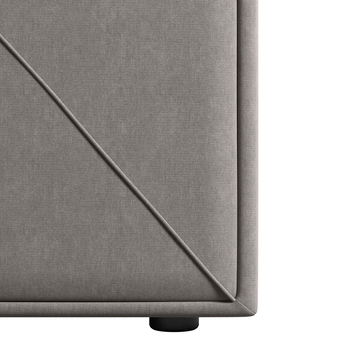 POSTELJA BOXSPRING 180 cm   x 200 cm  , leseni material svetlo siva  - črna/svetlo siva, Moderno, kovina/umetna masa (180/200cm) - MID.YOU