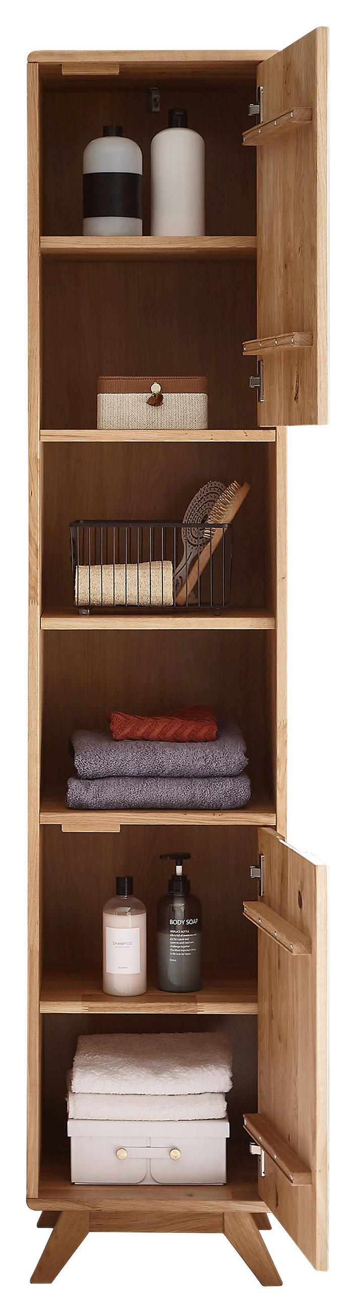 HOCHSCHRANK 40/190/35 cm  - Wildeiche, Basics, Holz (40/190/35cm) - Linea Natura