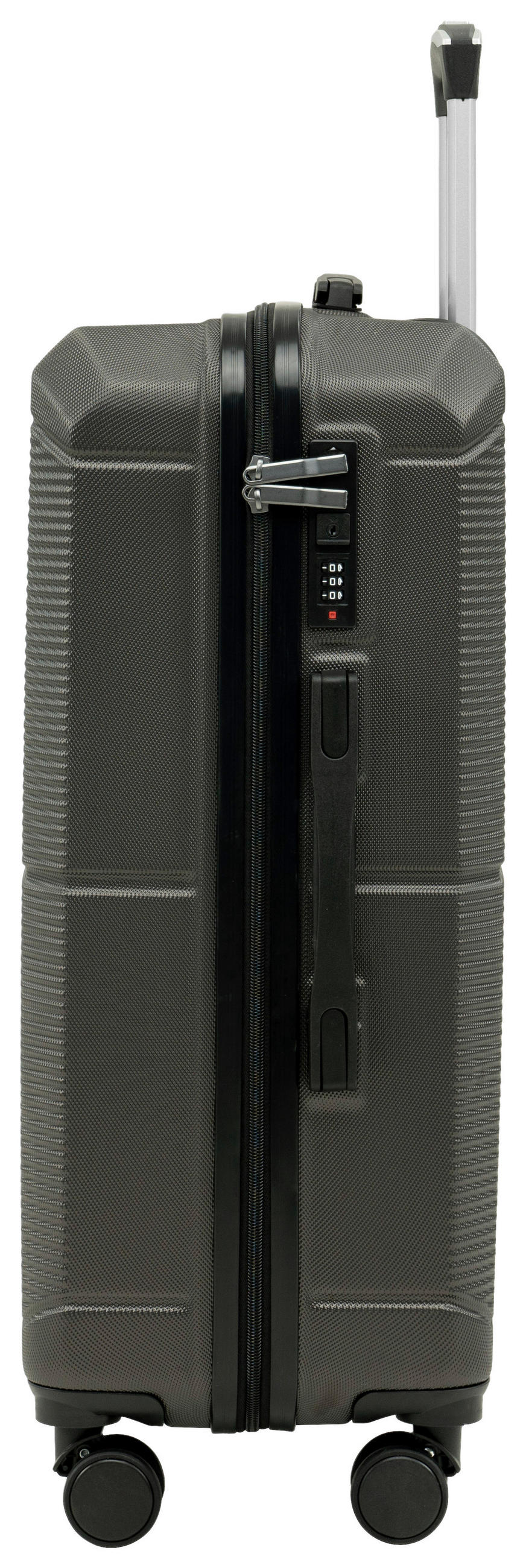 REISEKOFFERSET Anthrazit 3-teilig  - Anthrazit, Design, Kunststoff (48,5/76/30cm) - Novel