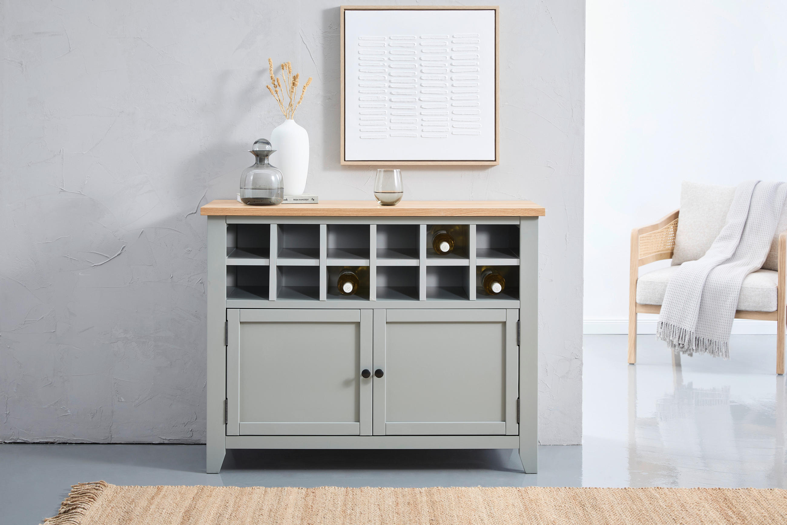 SIDEBOARD  in 110/85/43 cm  - Silberfarben/Naturfarben, LIFESTYLE, Holz/Holzwerkstoff (110/85/43cm) - MID.YOU