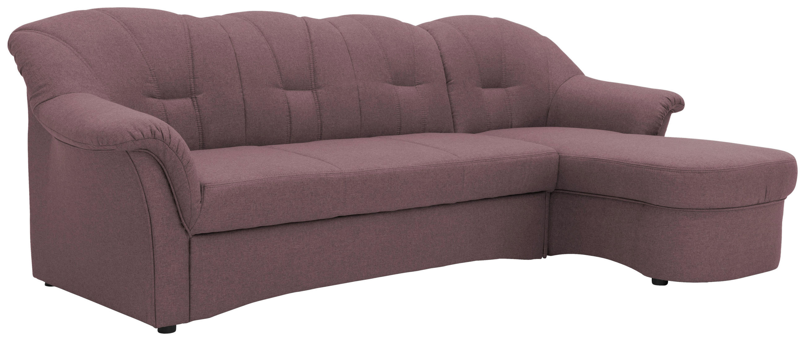 Ecksofa Beere Webstoff  - Beere/Schwarz, KONVENTIONELL, Textil (233/142cm) - MID.YOU