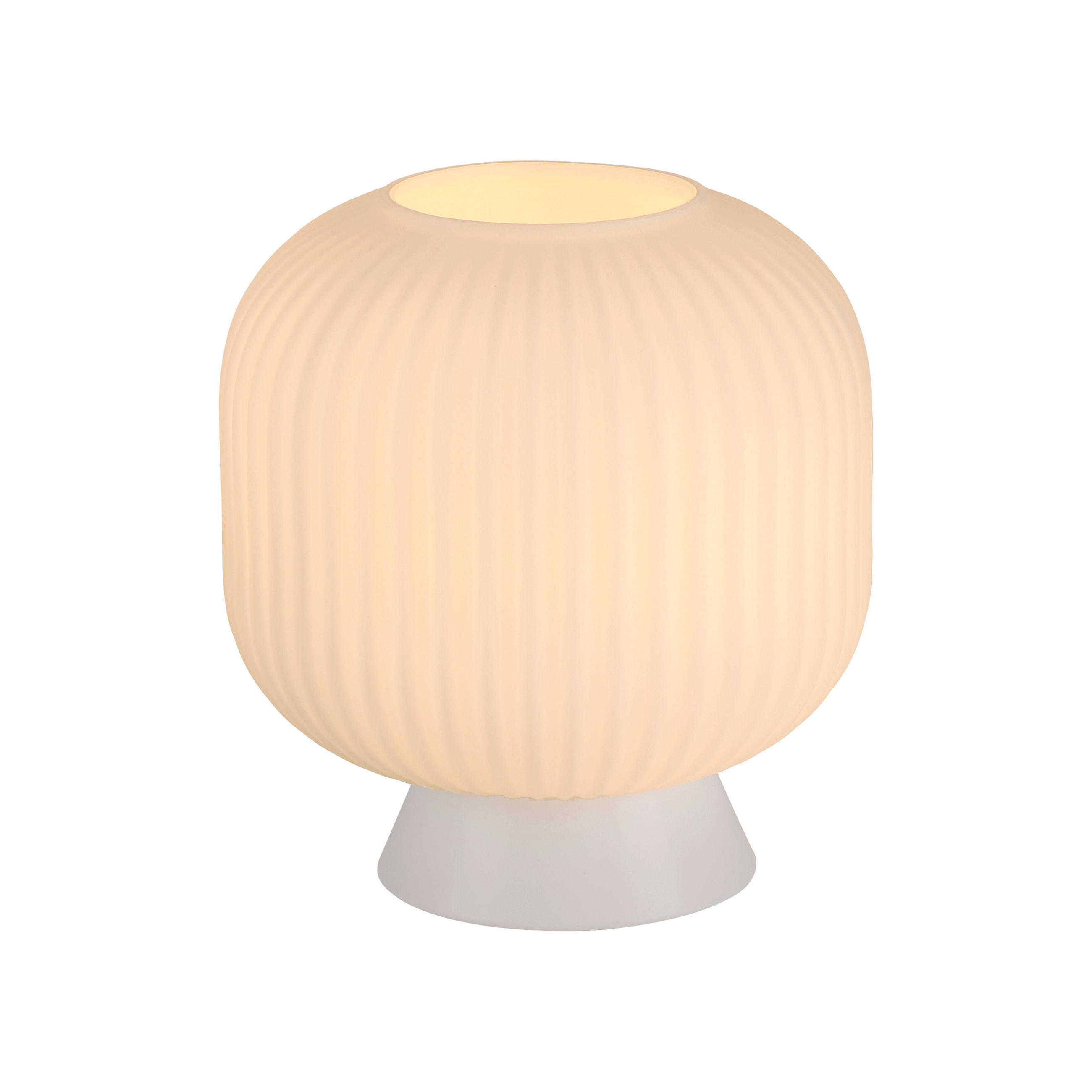 LED-TISCHLEUCHTE 20/20/22 cm   - Weiß, KONVENTIONELL, Glas/Kunststoff (20/20/22cm) - Schöner Wohnen