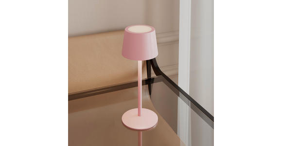 AKKU-TISCHLEUCHTE 9/22 cm  - Rosa, Basics, Metall (9/22cm) - Novel