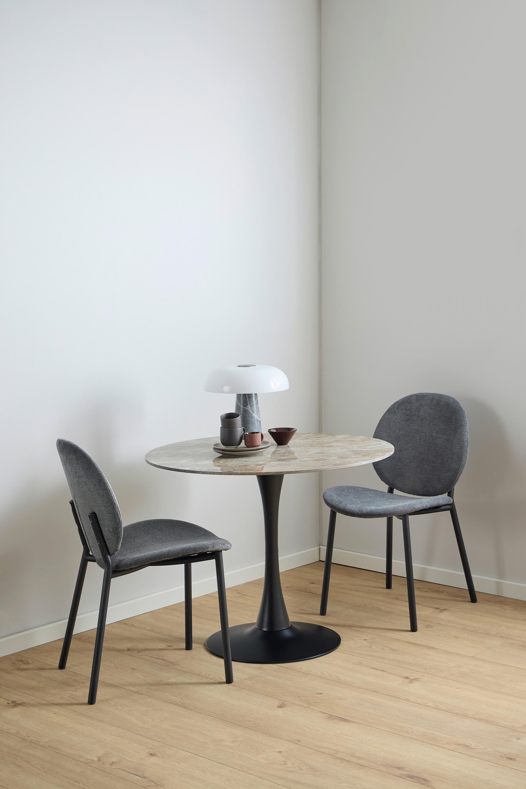MATBORD i metall, keramik 90/90/75 cm   - brun/svart, Basics, metall/keramik (90/90/75cm) - MID.YOU