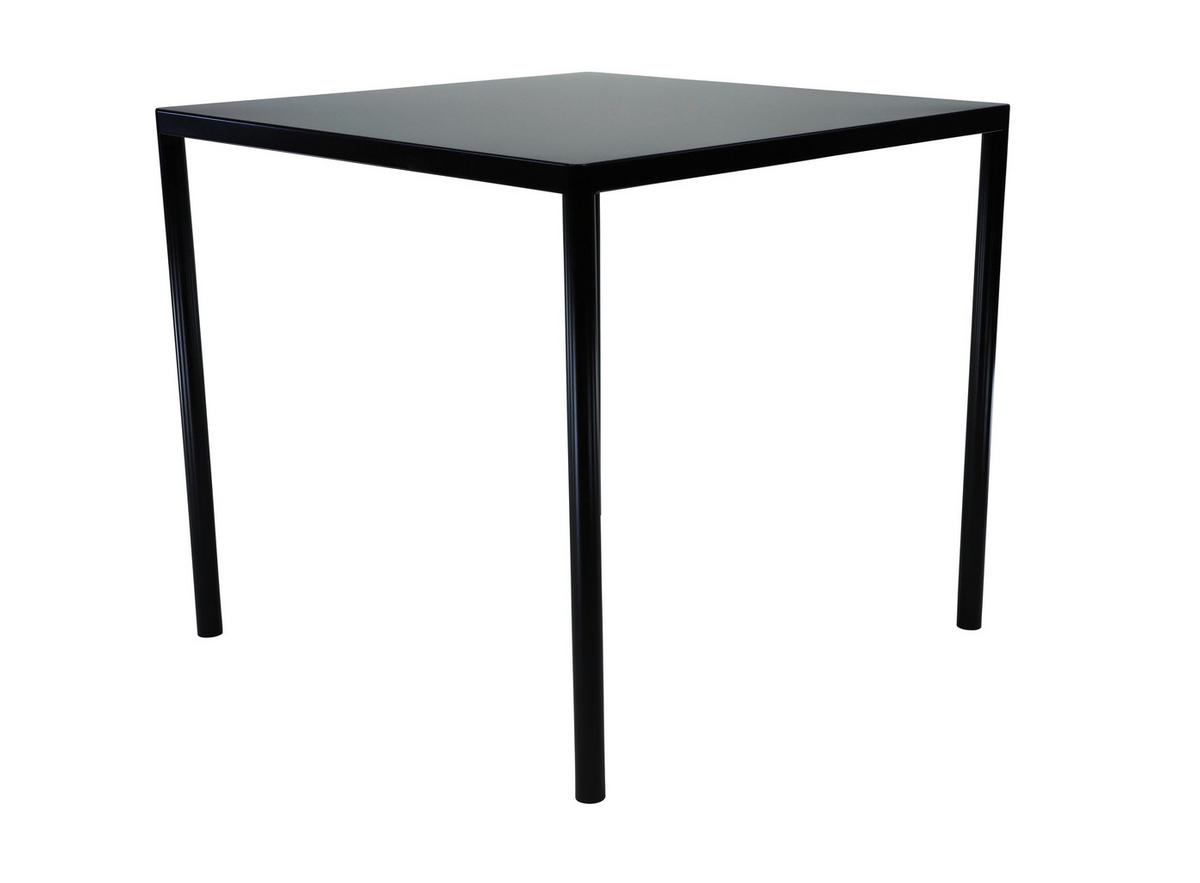 GARTENTISCH 80/80/73 cm Metall quadratisch  - Schwarz, MODERN, Metall (80/80/73cm) - Jan Kurtz
