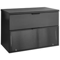 WASCHBECKENUNTERSCHRANK 80/55/46 cm  - Schwarz, KONVENTIONELL, Glas/Holzwerkstoff (80/55/46cm) - home24