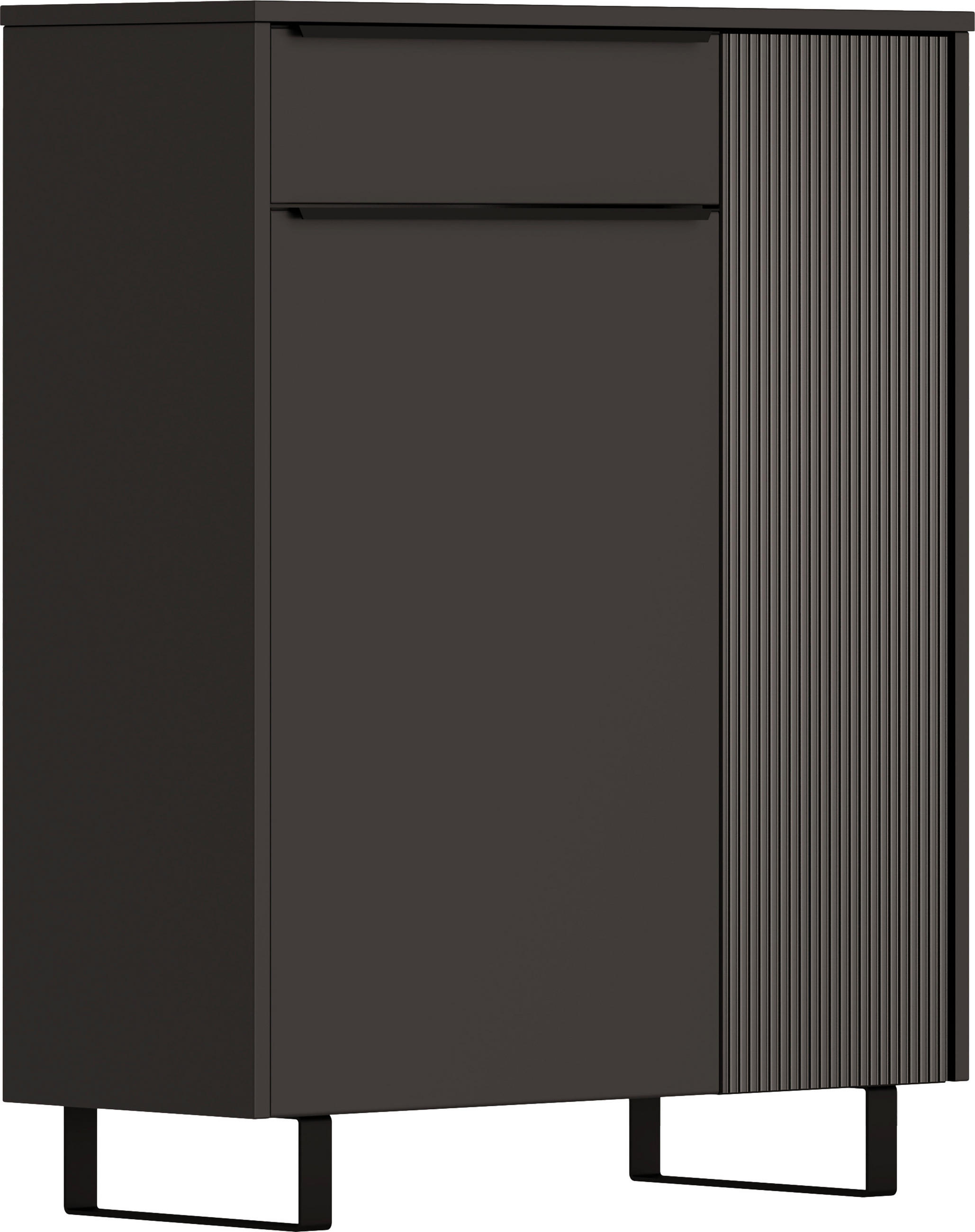 SCHUHSCHRANK  in 84/105/34 cm  - Anthrazit/Schwarz, Design, Glas/Holzwerkstoff (84/105/34cm) - Dieter Knoll