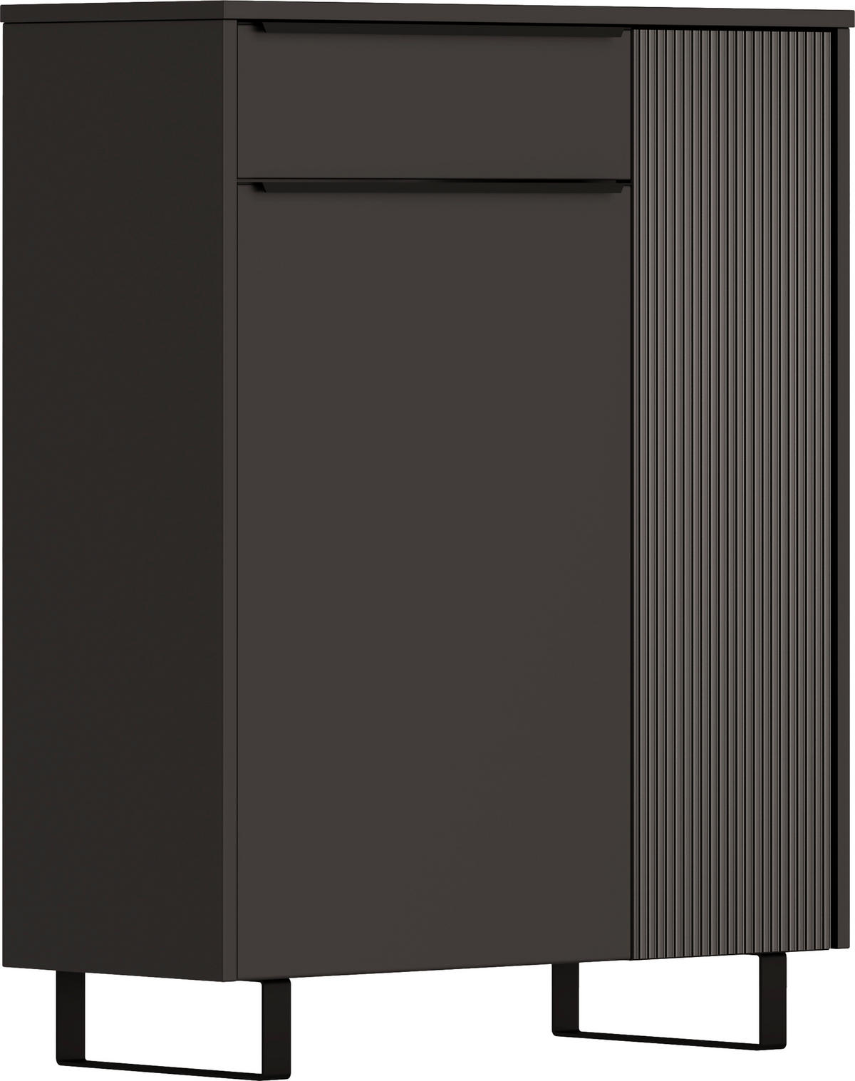 SCHUHSCHRANK  in 84/105/34 cm  - Anthrazit/Schwarz, Design, Glas/Holzwerkstoff (84/105/34cm) - Dieter Knoll