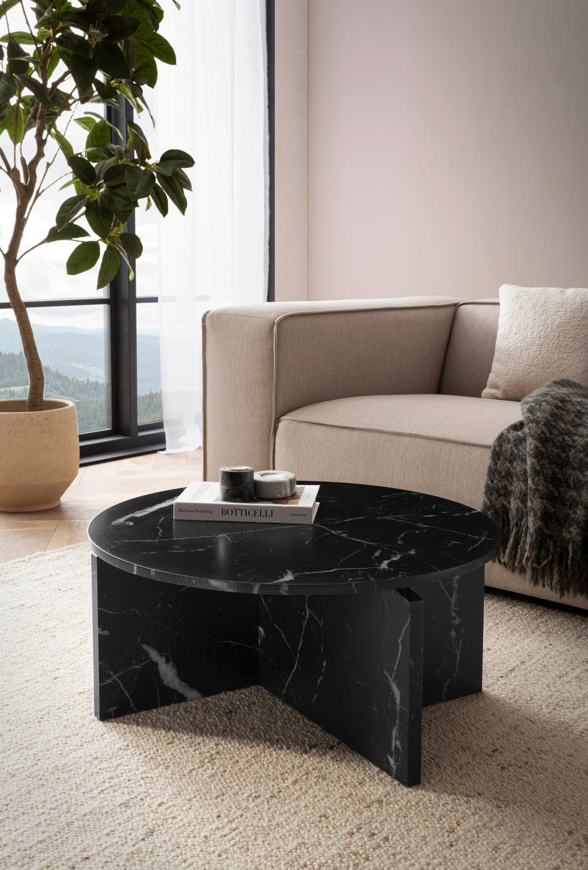 COUCHTISCH in Holzwerkstoff 70/33/70 cm  - Schwarz, Design, Holzwerkstoff (70/33/70cm) - Livetastic