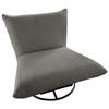 RELAXSESSEL in Textil Grau  - Schwarz/Grau, Design, Textil/Metall (100/78/96cm) - Livetastic