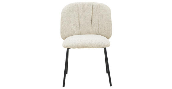 STUHL   Webstoff  Schwarz, Beige  - Beige/Schwarz, MODERN, Textil/Metall (48/79/59cm) - Carryhome