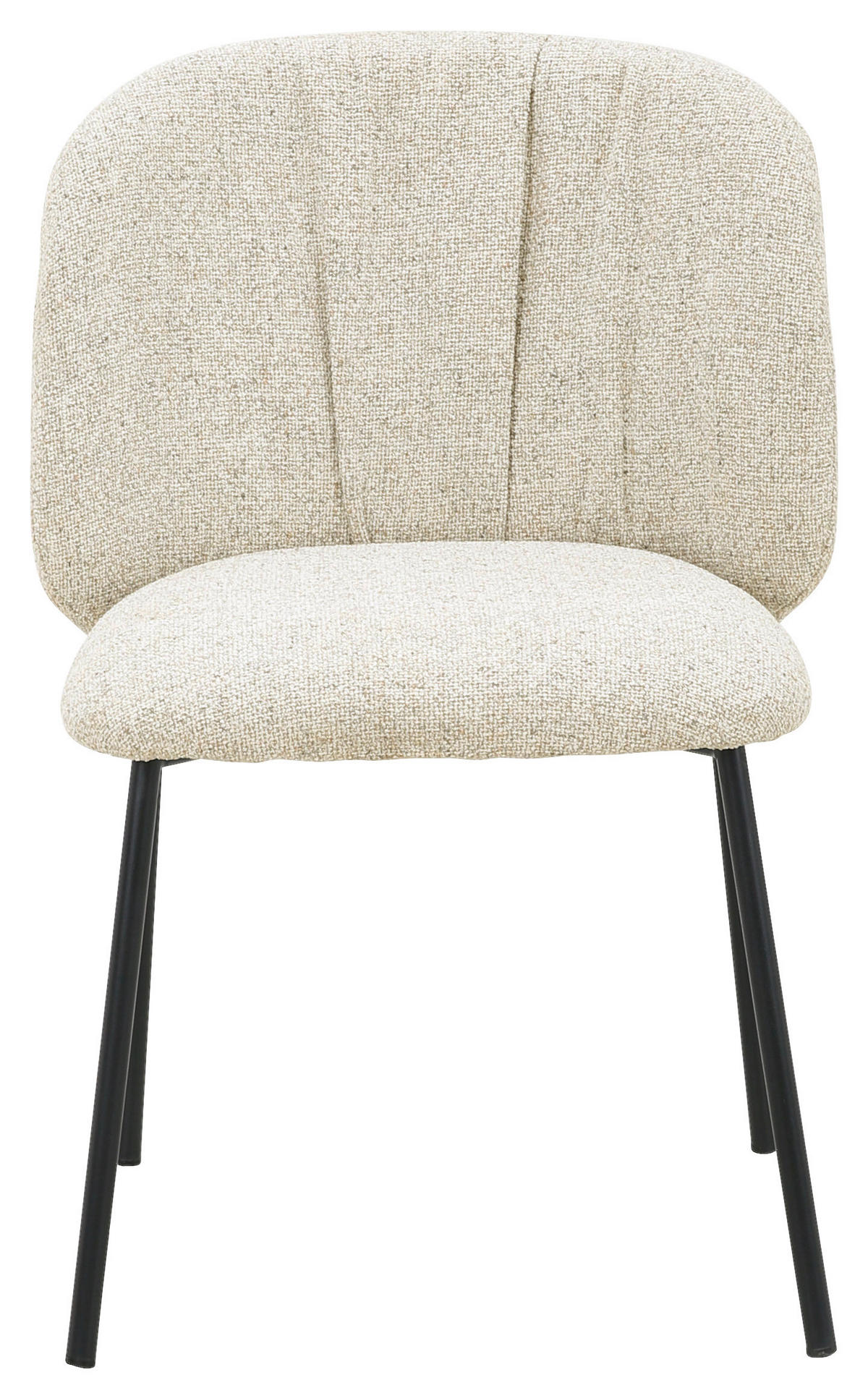 STUHL   Webstoff  - Beige/Schwarz, MODERN, Textil/Metall (48/79/59cm) - Carryhome