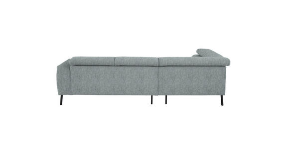 ECKSOFA in Webstoff Grau 205/280 cm - Schwarz/Grau, Design, Textil/Metall (205/280cm) - Xora