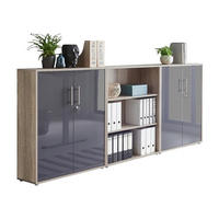 AKTENSCHRANK 253,2/113,6/33 cm  - Anthrazit Hochglanz/Sonoma Eiche, MODERN, Holzwerkstoff (253,2/113,6/33cm) - MID.YOU