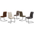 SCHWINGSTUHL in Stahl Mikrofaser - Schwarz/Grau, Design, Textil/Metall (46/95/62,5cm) - Cantus