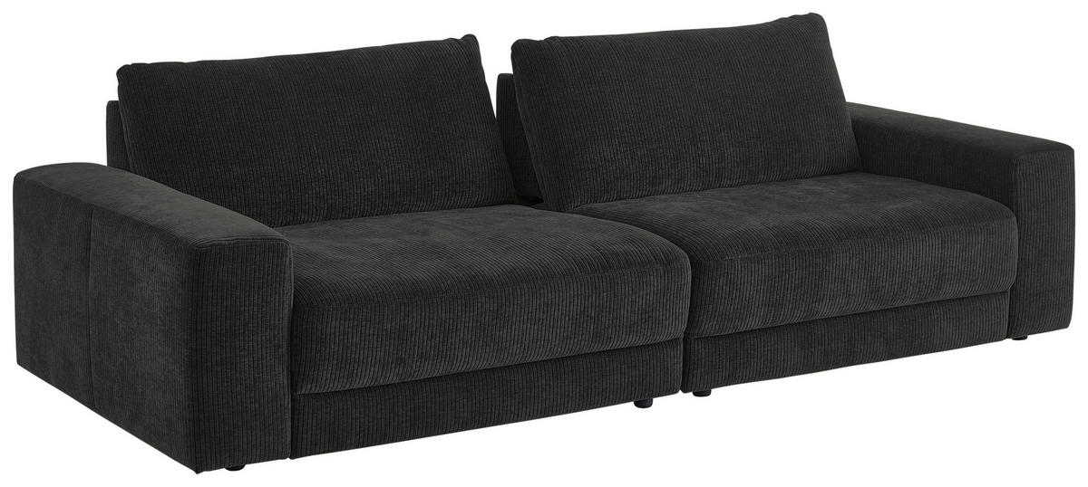 BIGSOFA in Chenille, Jacquard Anthrazit  - Anthrazit/Schwarz, Design, Kunststoff/Textil (270/83/125cm) - Niels Andersson