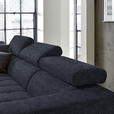 ECKSOFA in Mikrofaser Dunkelgrau  - Dunkelgrau/Schwarz, Design, Textil/Metall (207/301cm) - Xora