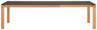ESSTISCH 160-260/100/76 cm Wildeiche massiv Holz, Kunststoff Graphitfarben, Eichefarben rechteckig  - Eichefarben/Graphitfarben, Design, Holz/Kunststoff (160-260/100/76cm) - Dieter Knoll