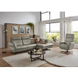 RELAXSESSEL in Leder Hellgrau  - Hellgrau/Schwarz, Design, Leder/Metall (82/119/85cm) - Dieter Knoll