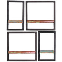 WANDREGALSET 60/75/25 cm  - Multicolor/Schwarz, Design, Holz/Metall (60/75/25cm) - MID.YOU
