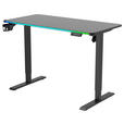 SCHREIBTISCH 120/60/70-115 cm Schwarz elektrisch höhenverstellbar  - Schwarz, Design, Holzwerkstoff/Kunststoff (120/60/70-115cm) - Novel