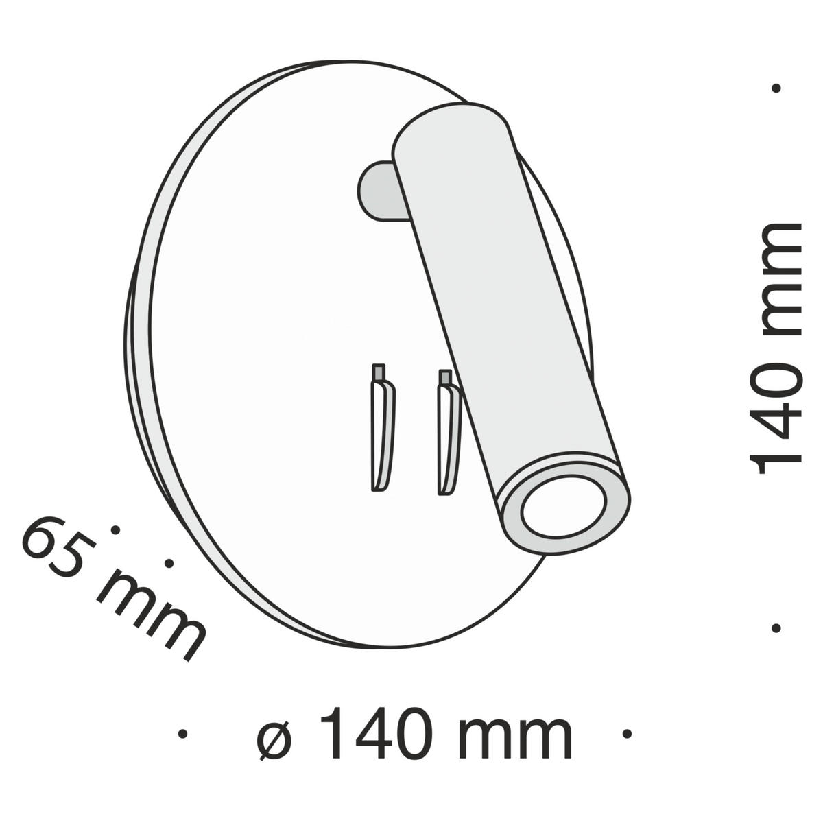 WANDLEUCHTE - Weiss, Basics, Kunststoff/Metall (6,5/14/14cm) - MAYTONI
