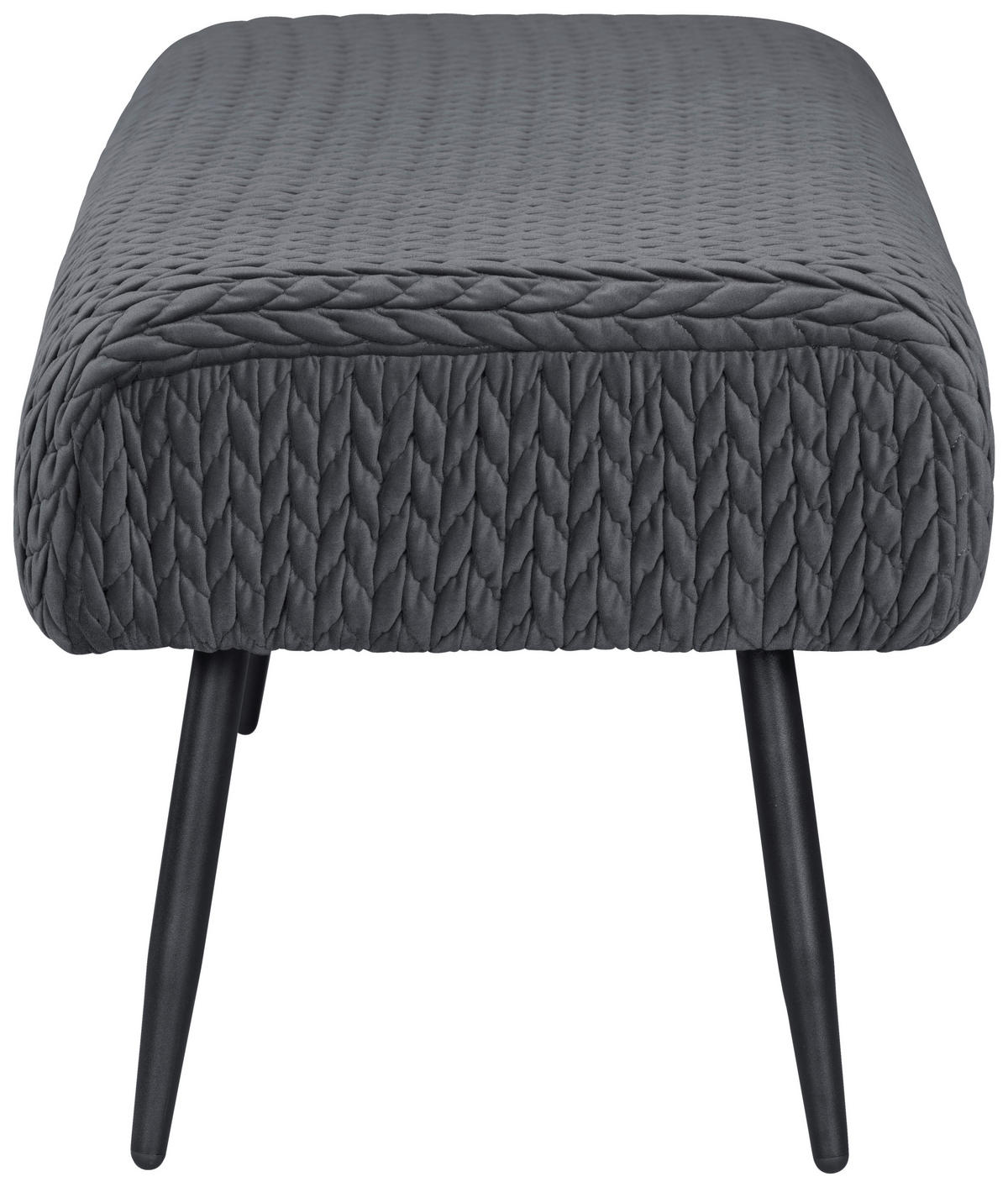 TABURETOVÁ LAVICE, kov, textil, kompozitní dřevo, 110/41/43 cm - černá/tmavě šedá, Design, kov/kompozitní dřevo (110/41/43cm) - MID.YOU