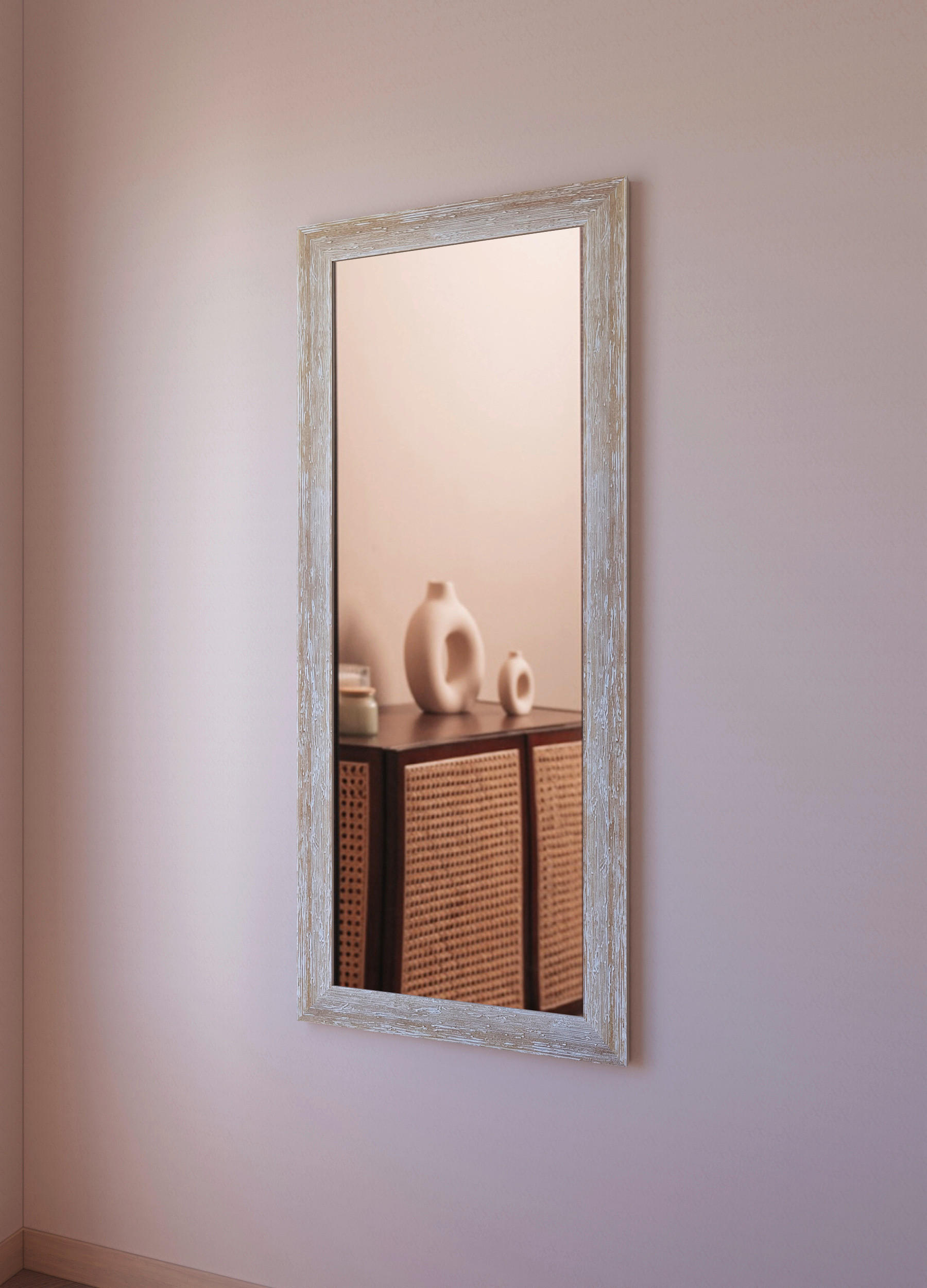 WANDSPIEGEL 66/166/2,2 cm  - Pinienfarben, Design, Glas/Holz (66/166/2,2cm) - Xora