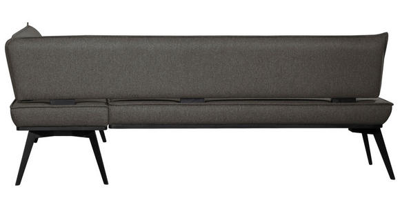 ECKBANK 215/165 cm Webstoff Schwarz Buche massiv   - Schwarz, Basics, Holz/Textil (215/165cm) - Carryhome