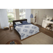 BETTWÄSCHE Satin Blau, Weiß 135/200 cm - Blau/Weiß, Trend, Textil (135/200cm)
