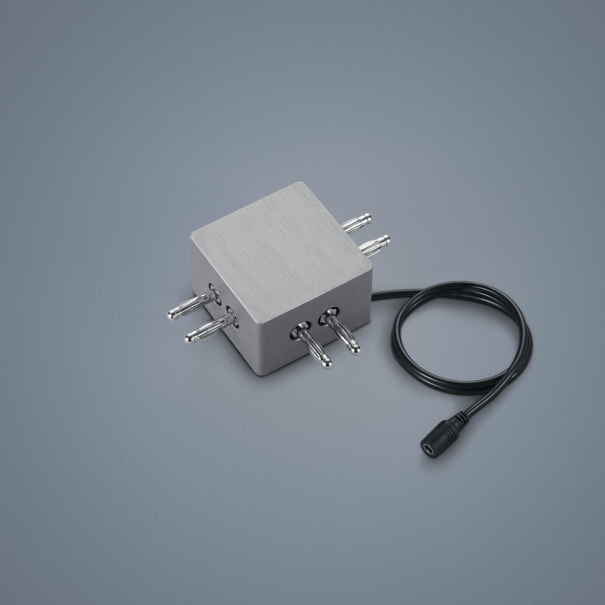 DECKENLEUCHTE 4,5/4,5/3 cm   - Nickelfarben, Design, Metall (4,5/4,5/3cm) - Helestra