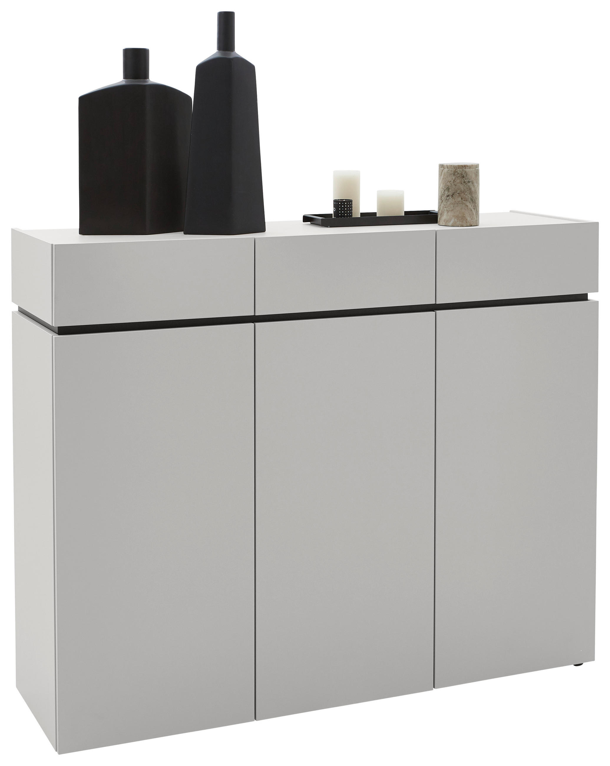 SIDEBOARD  135/111/40 cm 3 Schublade(n)  - Kaschmir/Schwarz, Design, Holzwerkstoff/Kunststoff (135/111/40cm) - Voleo