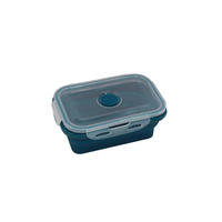 RECIPIENT PĂSTRARE ALIMENTE 0,6 l  - albastru/transparent, Basics, plastic (16,5/11/6,5cm) - Homeware Profession.