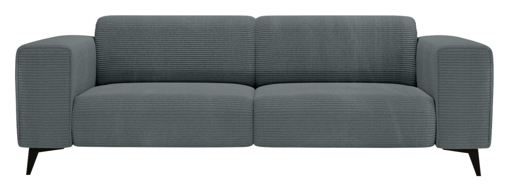 2-SITZER-SOFA Cord Graphitfarben  - Schwarz/Graphitfarben, KONVENTIONELL, Textil/Metall (207/75/104cm) - Carryhome