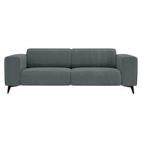 2-SITZER-SOFA Cord Graphitfarben  - Schwarz/Graphitfarben, KONVENTIONELL, Textil/Metall (207/75/104cm) - Carryhome