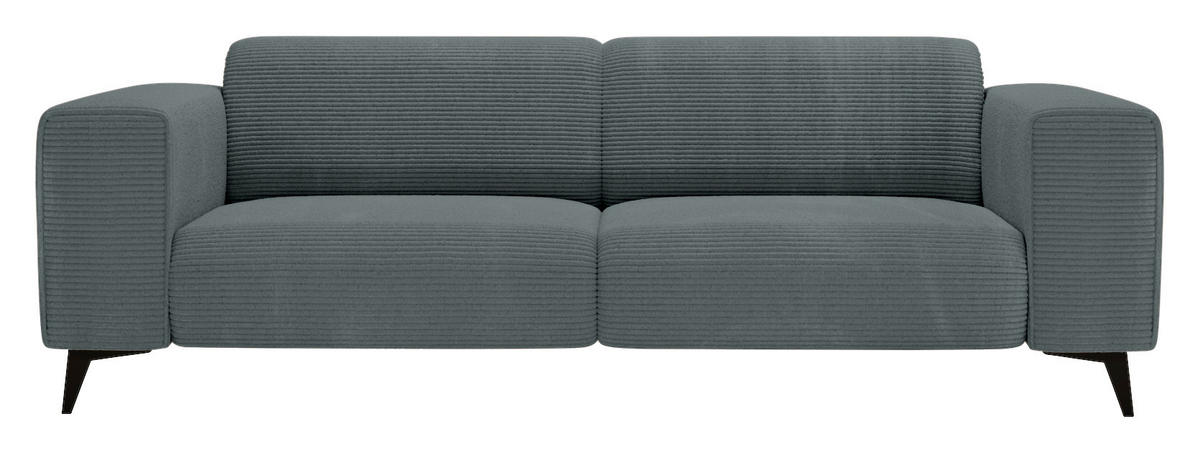 2-SITZER-SOFA Cord Graphitfarben  - Schwarz/Graphitfarben, KONVENTIONELL, Textil/Metall (207/75/104cm) - Carryhome