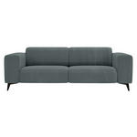 2-SITZER-SOFA Cord Graphitfarben  - Schwarz/Graphitfarben, KONVENTIONELL, Textil/Metall (207/75/104cm) - Carryhome