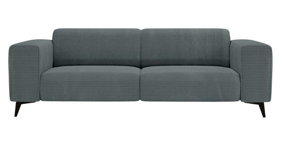 2-SITZER-SOFA Cord Graphitfarben  - Schwarz/Graphitfarben, KONVENTIONELL, Textil/Metall (207/75/104cm) - Carryhome