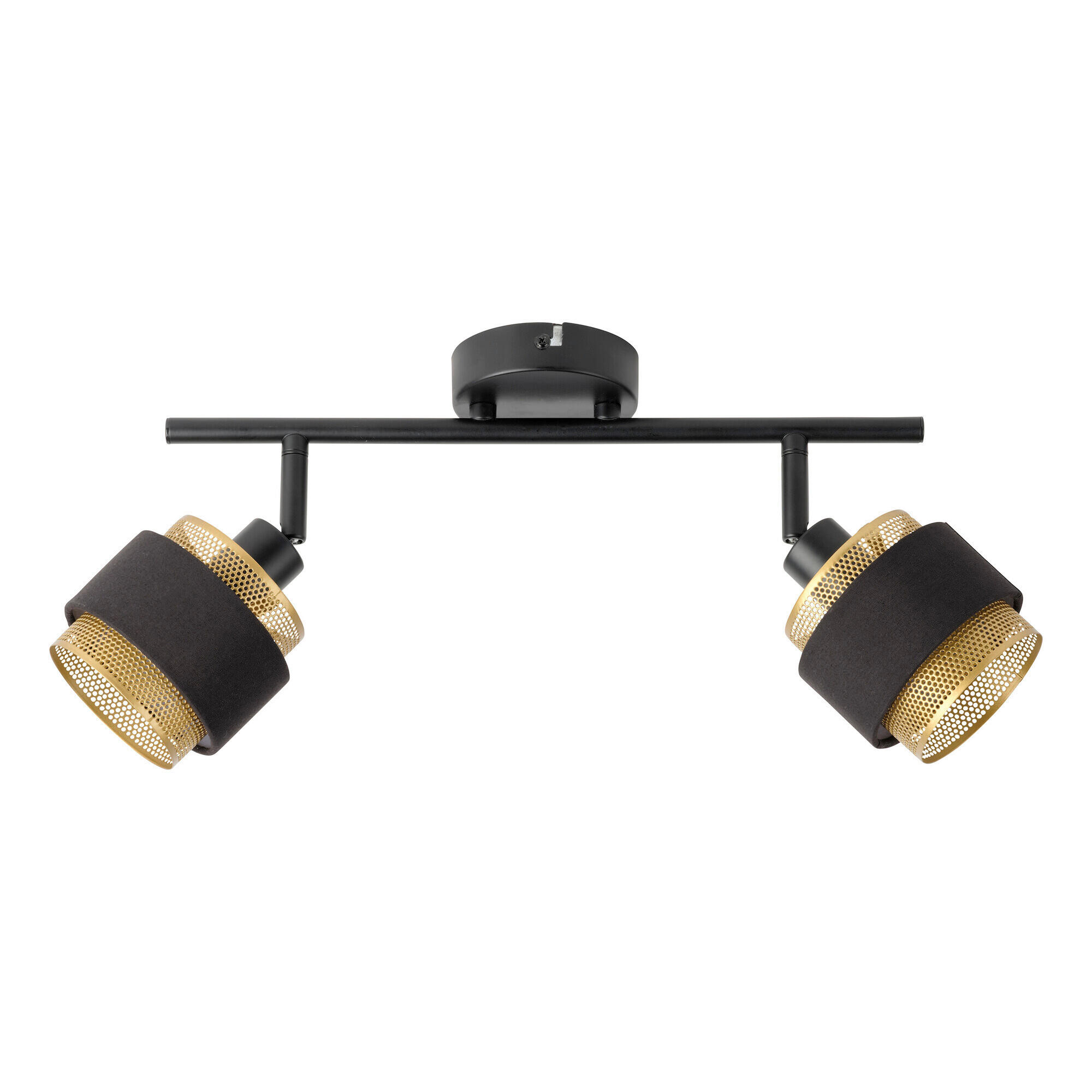 LED-STRAHLER 36/12/22,5 cm  - Goldfarben/Schwarz, Basics, Textil/Metall (36/12/22,5cm) - Osram