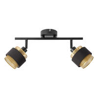 LED-STRAHLER 36/12/22,5 cm   - Goldfarben/Schwarz, Basics, Textil/Metall (36/12/22,5cm) - Osram