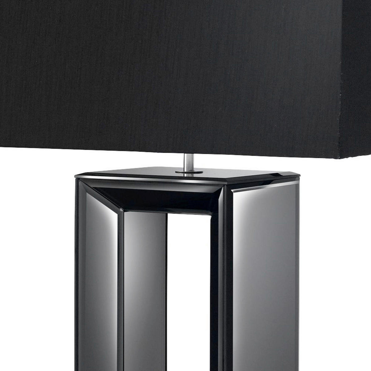 SVJETILJKA STOLNA Mirror  - crna, Design, staklo/tekstil (38/25/58cm)