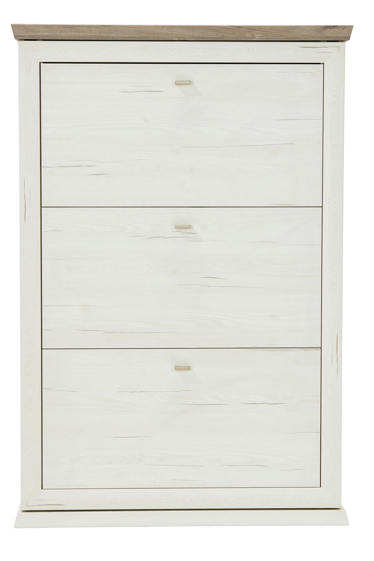 CIPELARNIK SA NAGIBNIM VRATIMA  siva, bela  pločasti materijal     - siva/boja nikla, Lajfstajl, metal/pločasti materijal (90/134,5/22,5cm) - Hom`in