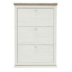 SCHUHKIPPER  in 90/134,5/22,5 cm  - Weiß/Grau, LIFESTYLE, Holzwerkstoff/Metall (90/134,5/22,5cm) - Hom`in