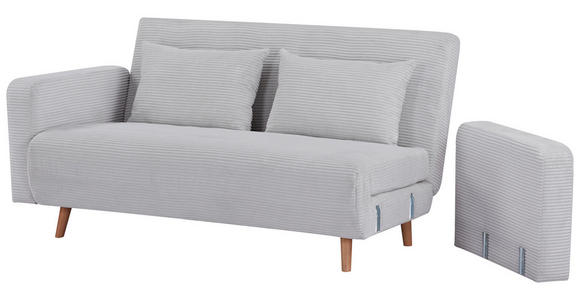 SCHLAFSOFA Cord Beige - Beige/Naturfarben, Design, Holz/Textil (167/81/90cm) - Carryhome
